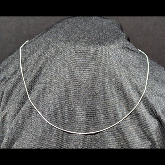 Wow Signed Silver Dichroic & Black Solid Glass Pendant w/ Sterling Silver Chain - Picture 4 of 6